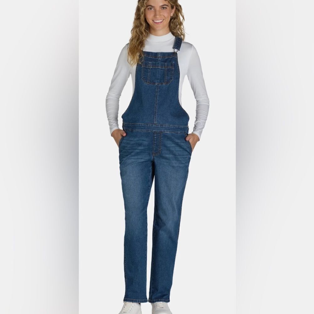Women's Maternity Denim Overalls Sz XL